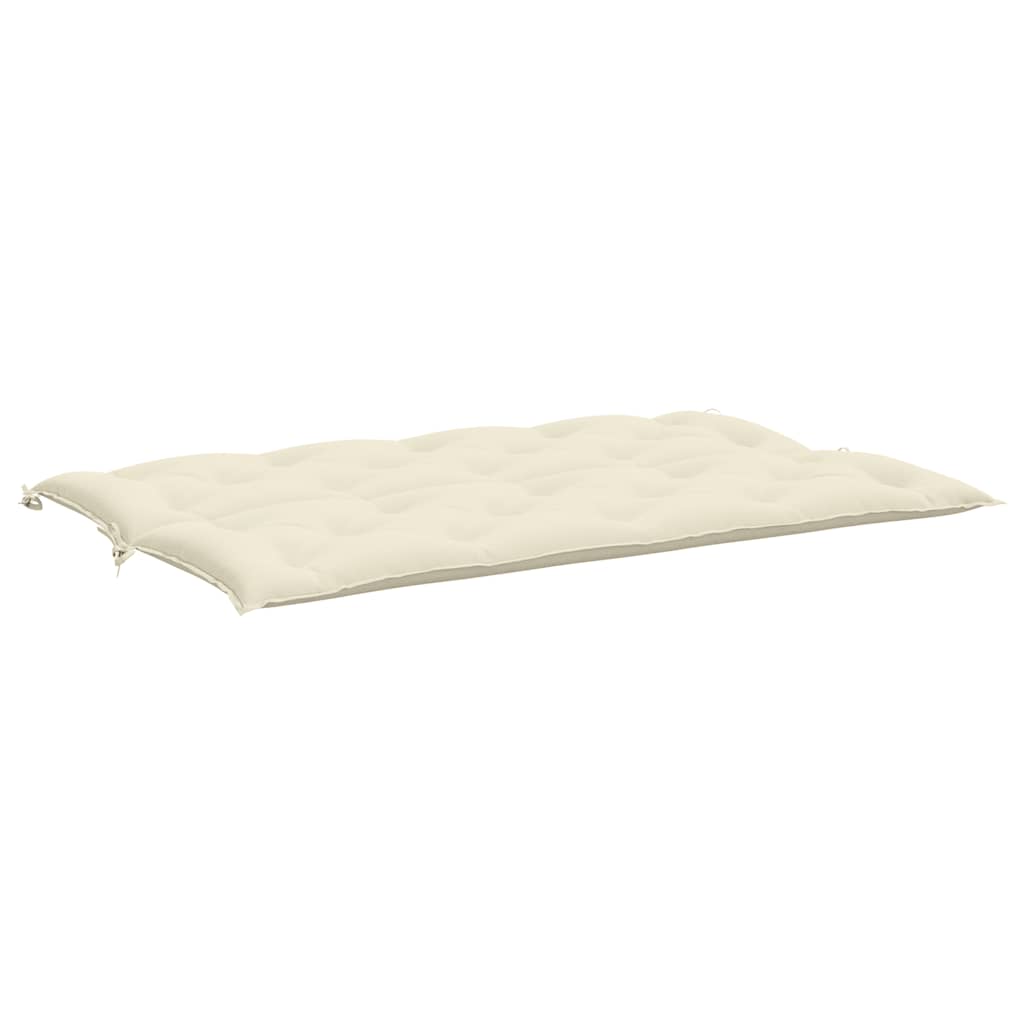 Jastuk za vrtnu klupu krem bijeli 150x(50+50)x7 cm od tkanine