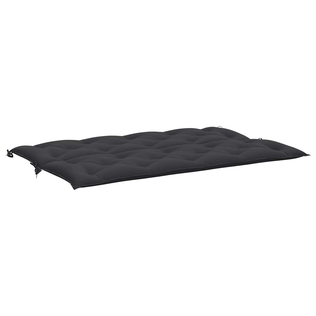 Jastuk za vrtnu klupu crni 150 x (50+50) x 7 cm tkanina Oxford