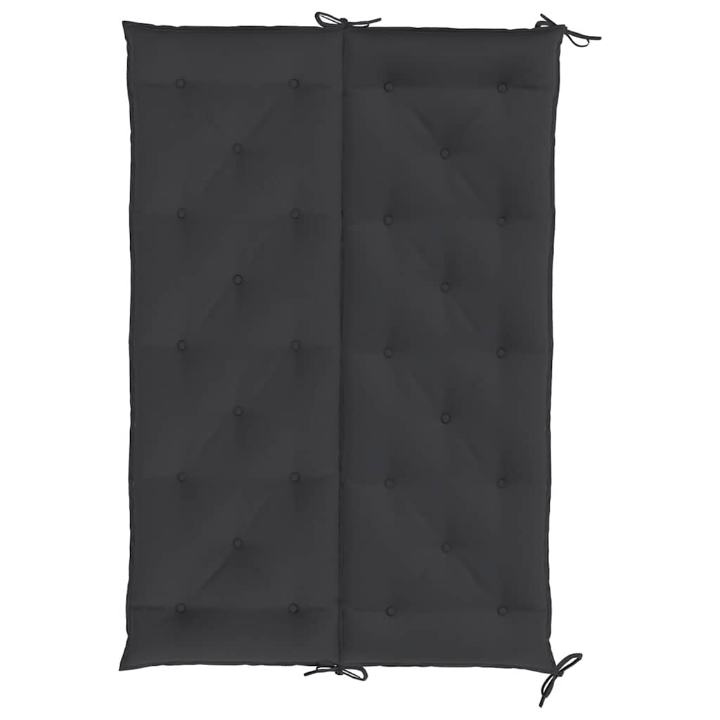 Jastuk za vrtnu klupu crni 150 x (50+50) x 7 cm tkanina Oxford