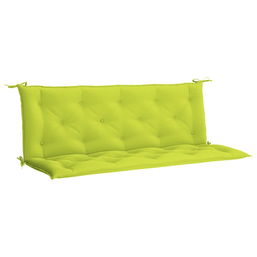Jastuk za vrtnu klupu jarkozeleni 150x(50+50)x7 cm od tkanine