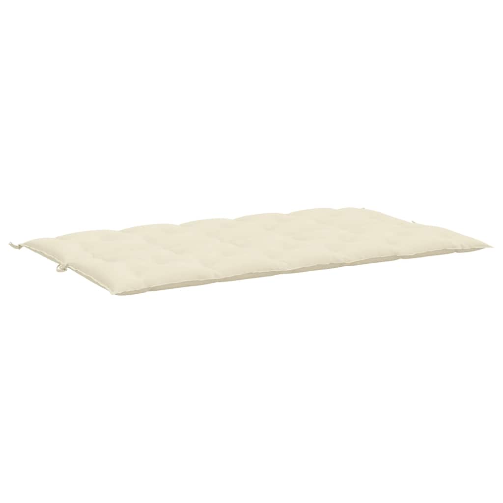 Jastuk za vrtnu klupu krem bijeli 180x(50+50)x7 cm od tkanine
