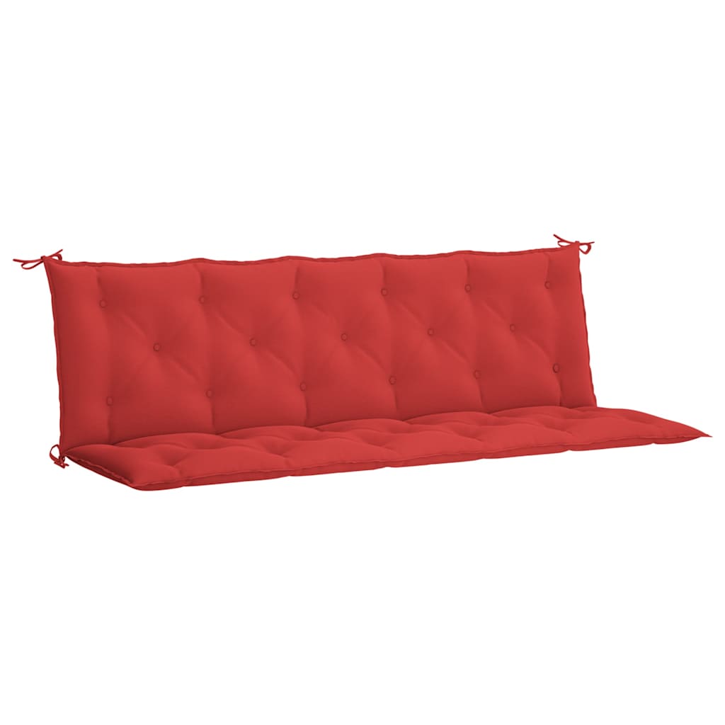 Jastuk za vrtnu klupu crveni 180x(50+50)x7 cm od tkanine Oxford