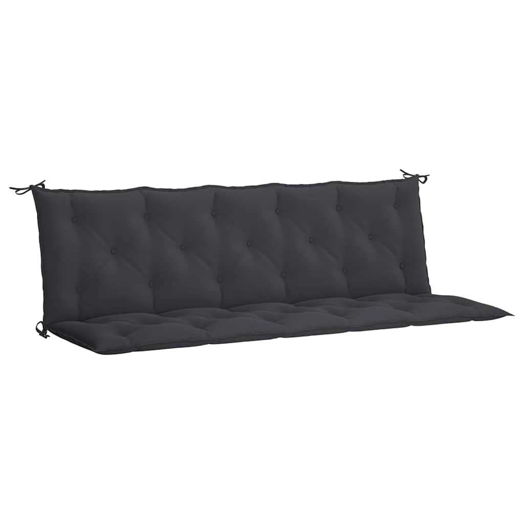 Jastuk za vrtnu klupu crni 180 x (50+50) x 7 cm tkanina Oxford