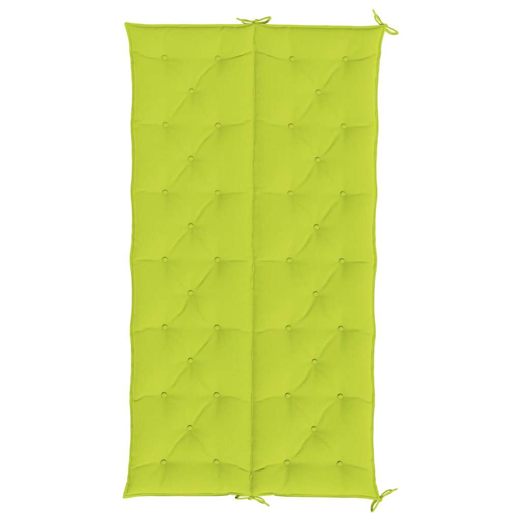 Jastuk za vrtnu klupu jarkozeleni 200x(50+50)x7 cm od tkanine