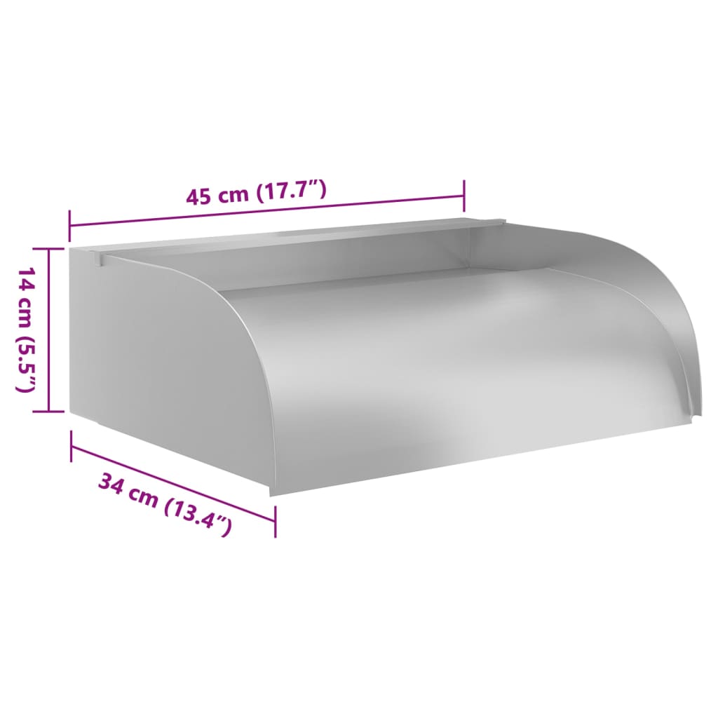 Vodopad s LED svjetlima 45 x 34 x 14 cm nehrđajući čelik 304