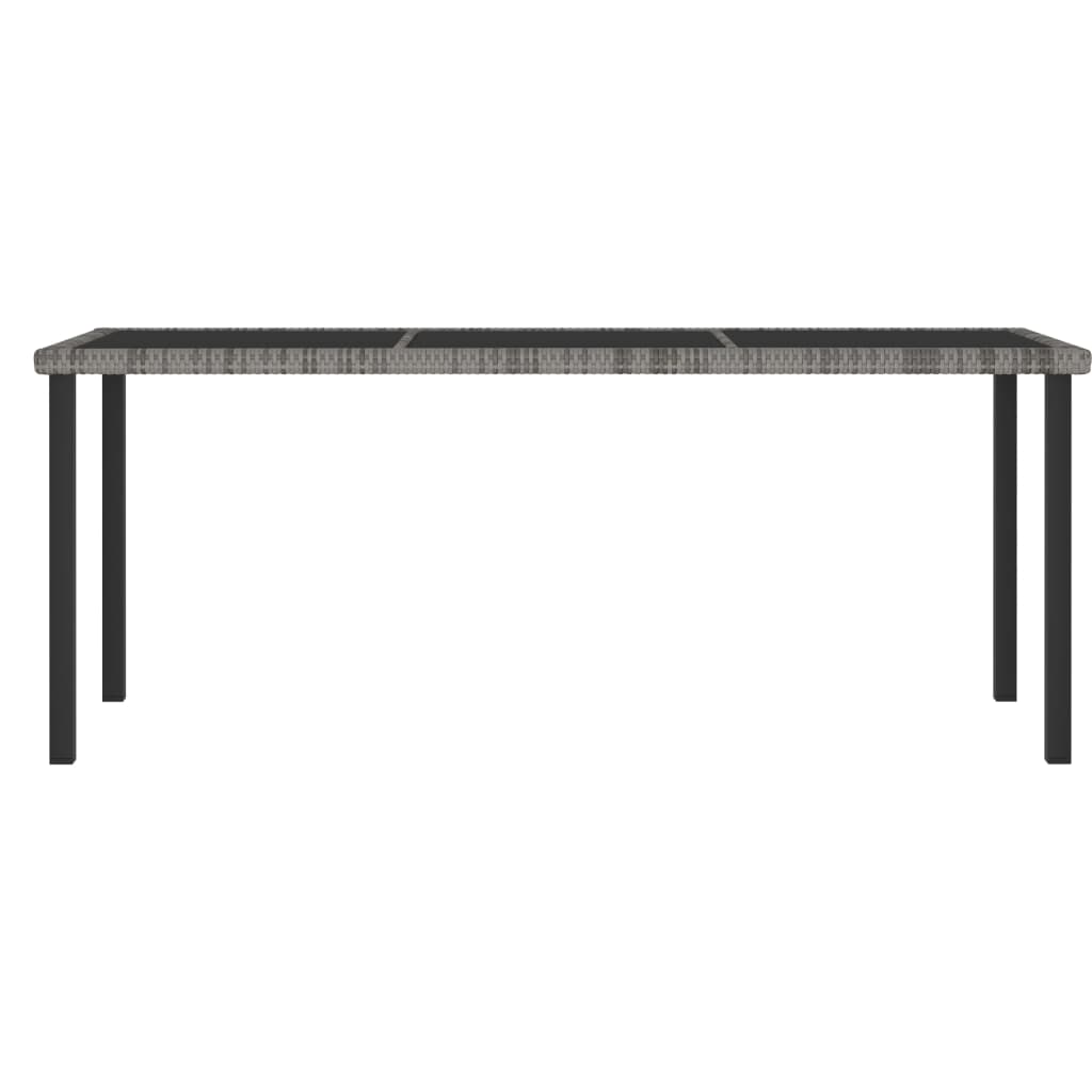 Vrtni blagovaonski stol sivi 180 x 70 x 73 cm od poliratana