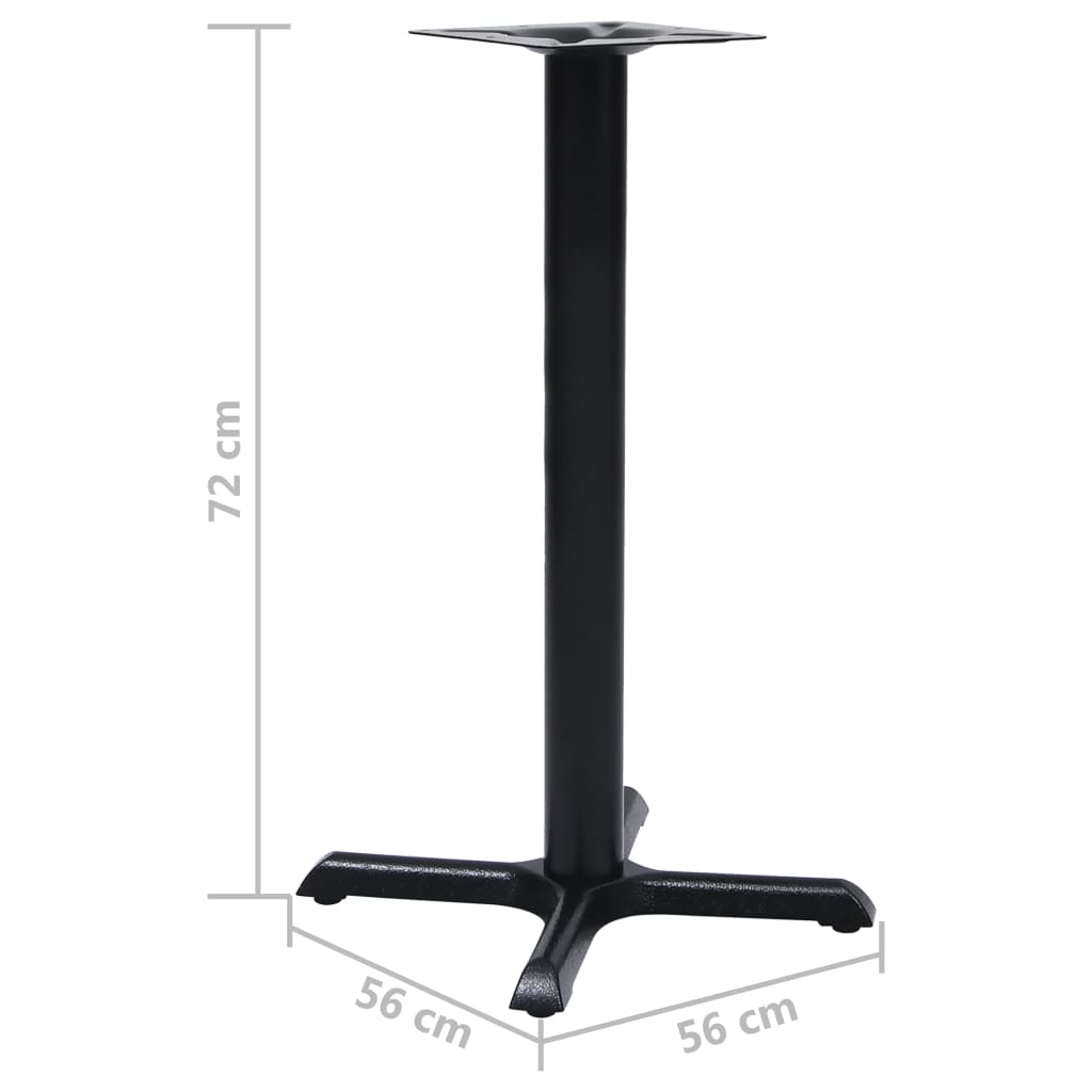 Noga za bistro stol crna 56x56x72 cm od lijevanog željeza