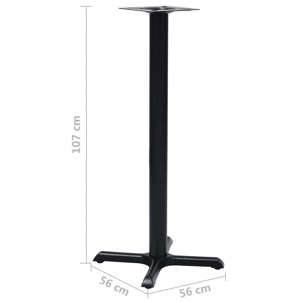 Noga za bistro stol crna 56 x 56 x 107 cm od lijevanog željeza