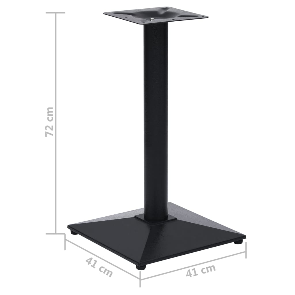 Noga za bistro stol crna 41x41x72 cm od lijevanog željeza
