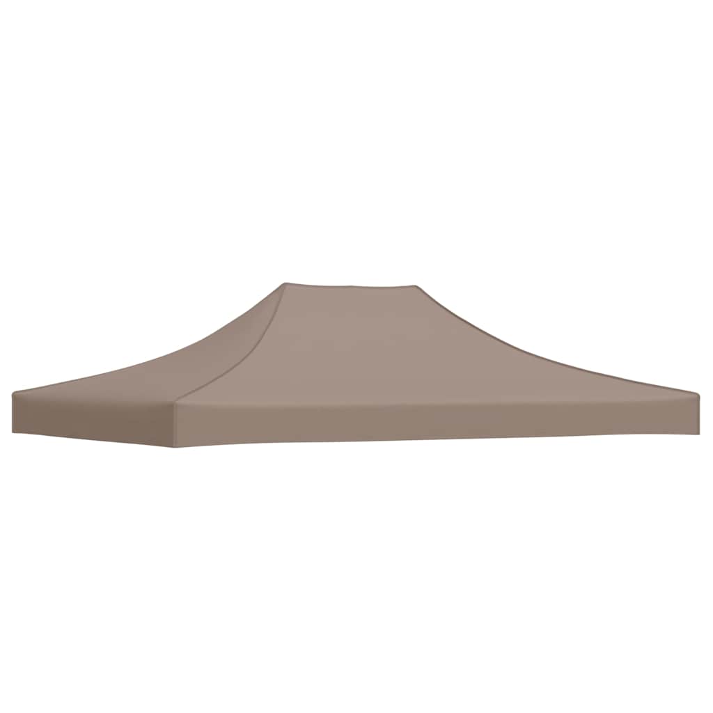 Krov za šator za zabave 4 x 3 m smeđe-sivi 270 g/m²
