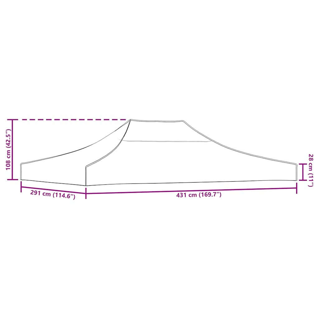 Krov za šator za zabave 4,5 x 3 m narančasti 270 g/m²