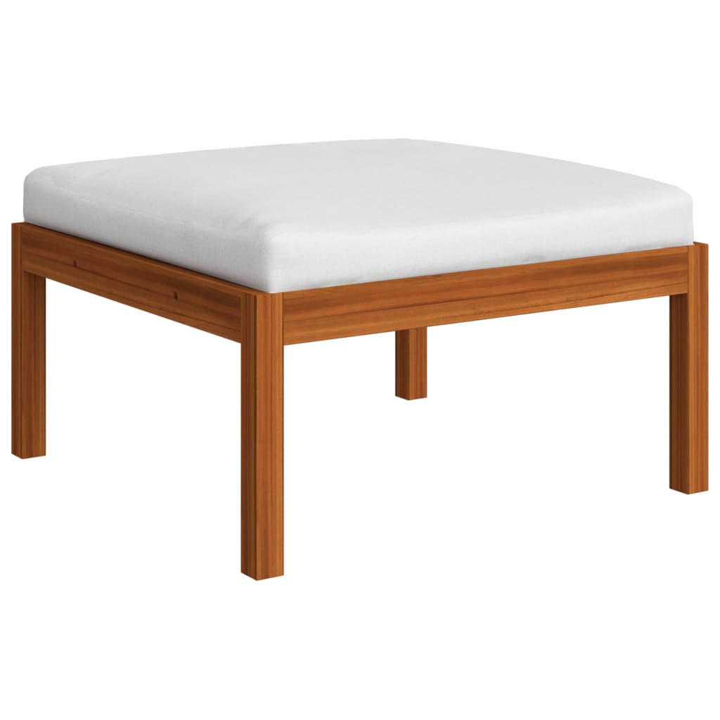 Vrtni set za sjedenje s jastucima, 8 dijelova, krem drvo, akacija i uže