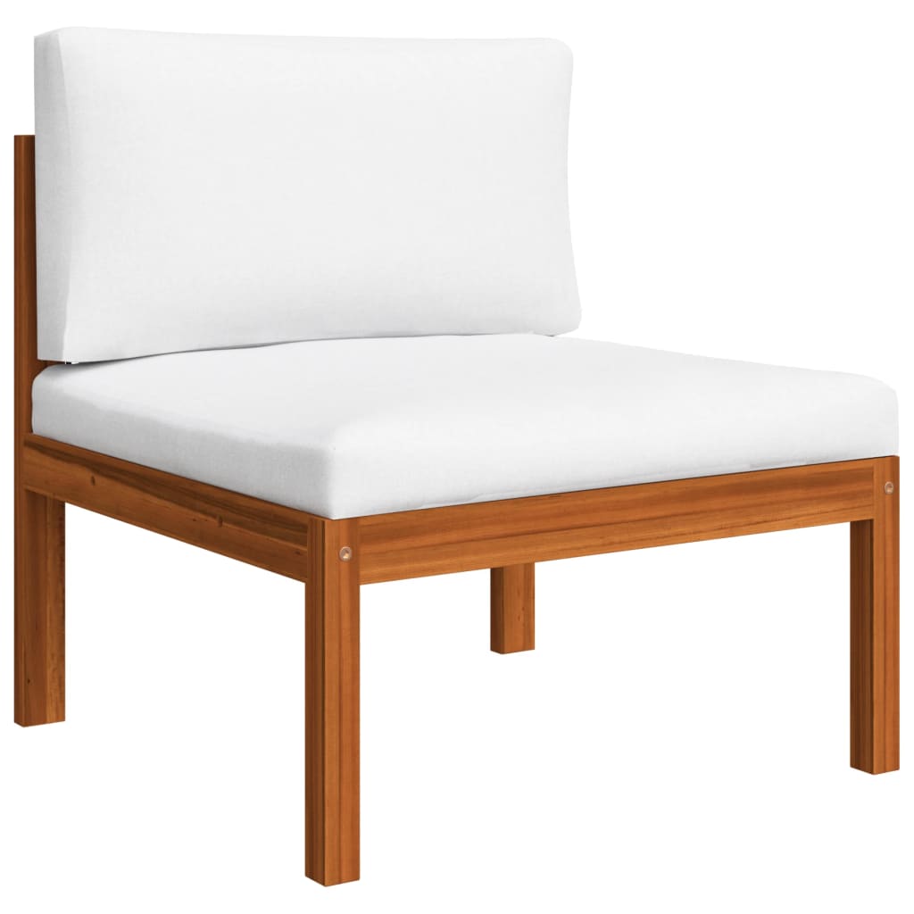 Vrtni set za sjedenje s jastucima, 6 dijelova, krem, 63x63 cm
