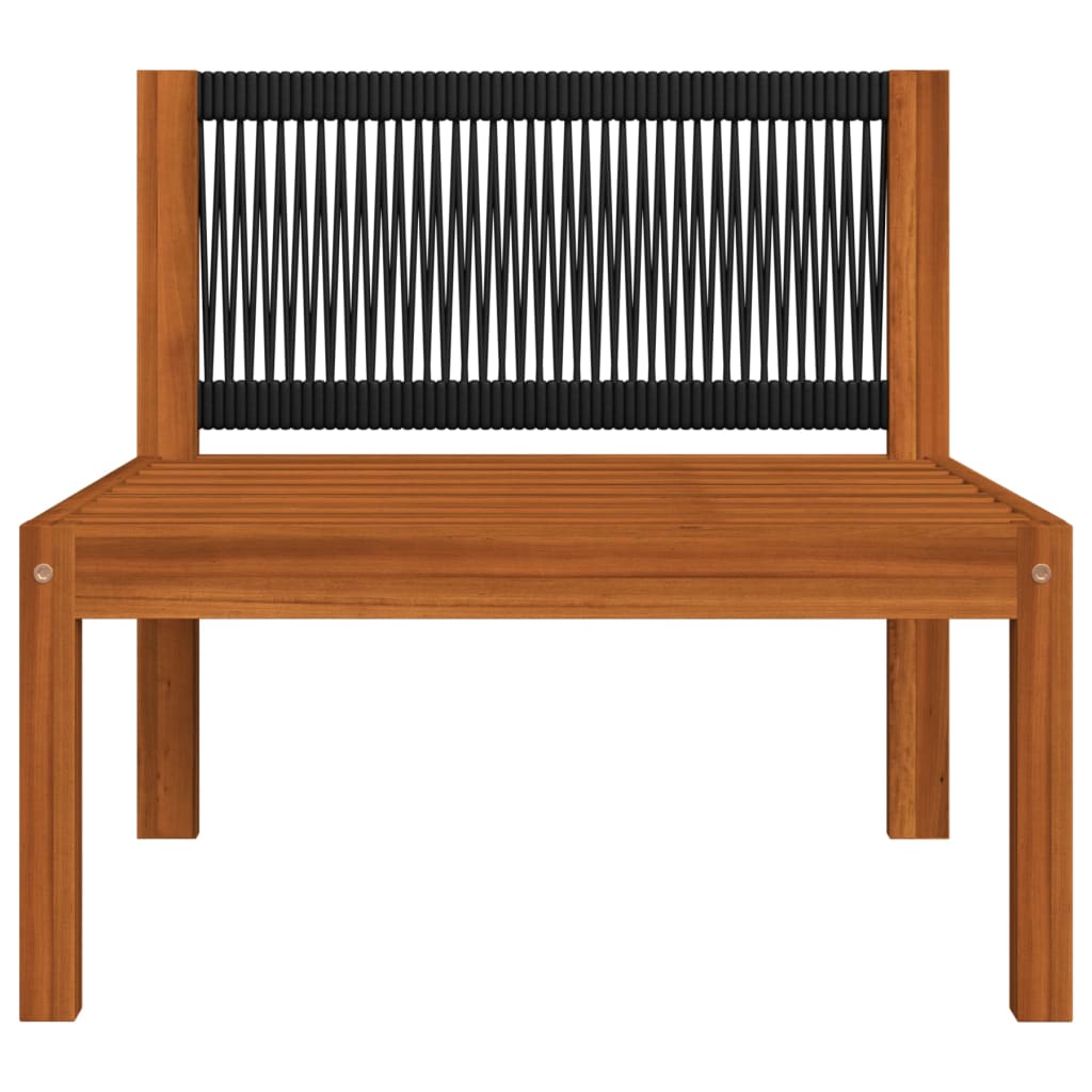 Vrtni set za sjedenje s jastucima, 4 dijela, krem boje, 63x63 cm