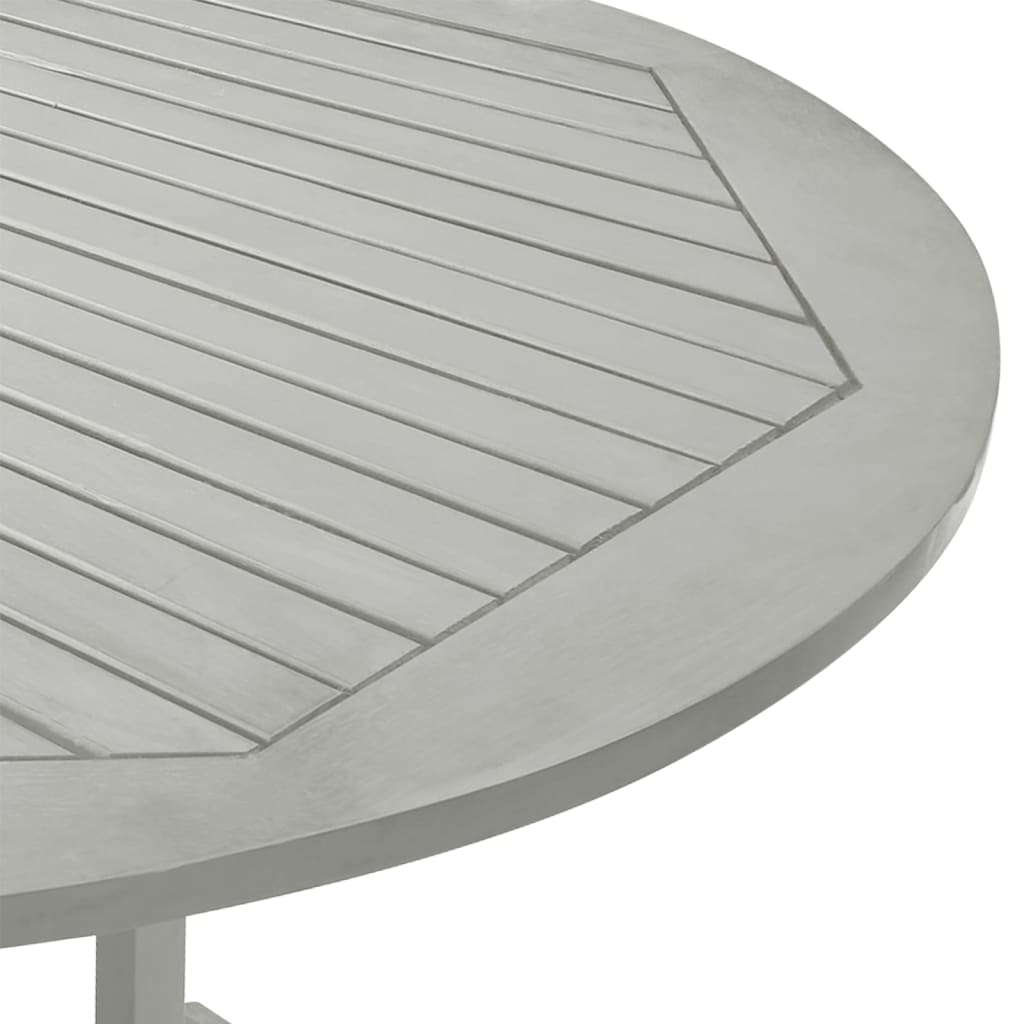 Vrtni blagovaonski set od 5 dijelova (150-200) x 100 cm, masivno drvo akacije, sive boje