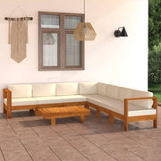 Vrtni set za sjedenje s jastucima, 8 dijelova, 100 x 60 cm, akacija
