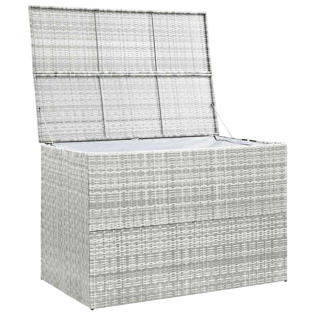 Vrtna kutija za pohranu svjetlosiva 150x100x100 cm poliratan
