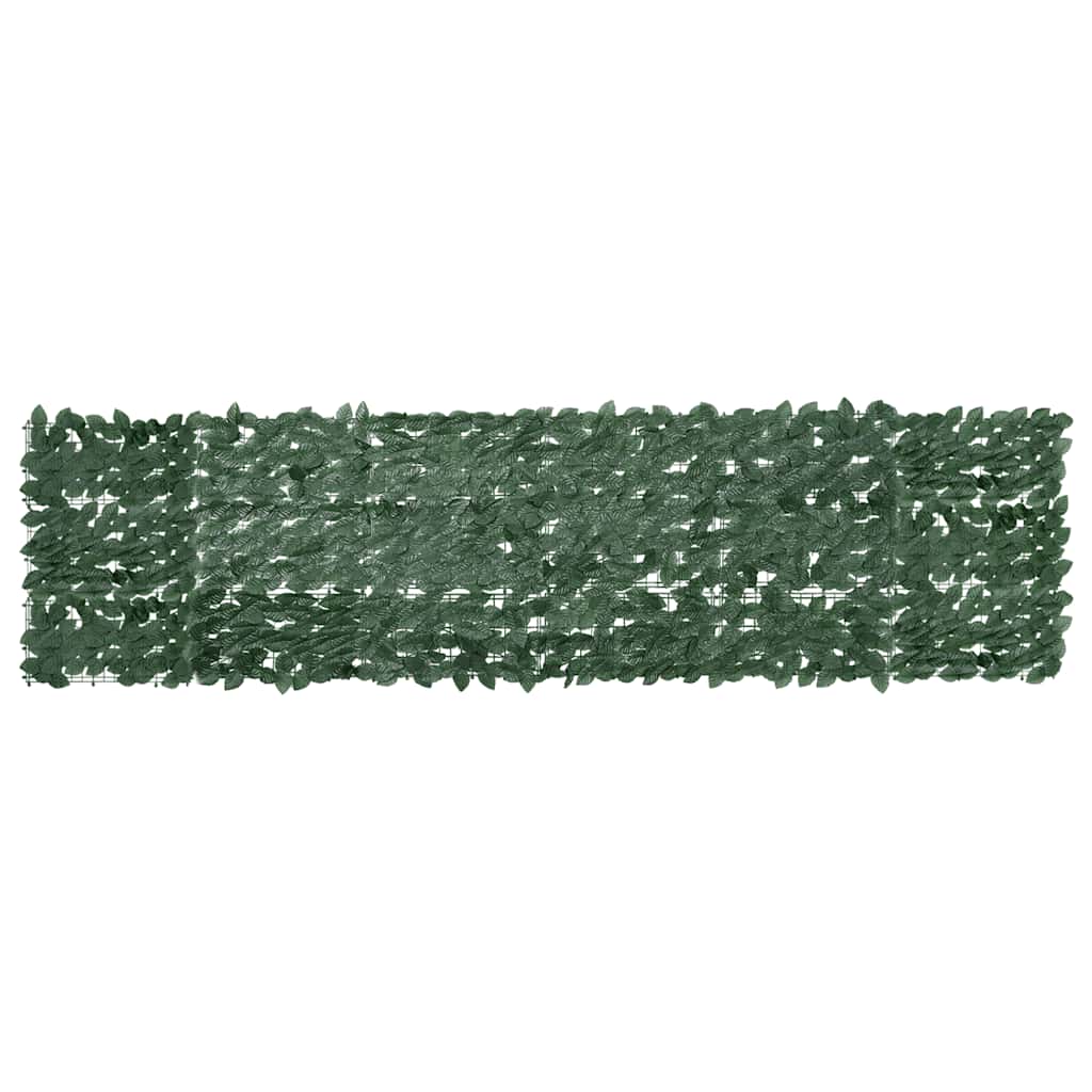 Balkonski zastor s tamnozelenim lišćem 300 x 75 cm
