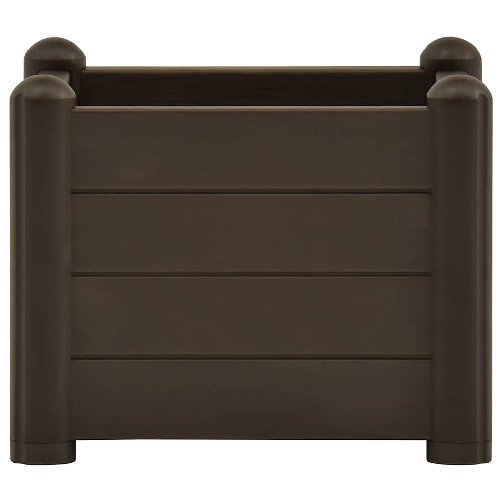 Povišena vrtna gredica PP boja kave 43 x 43 x 35 cm
