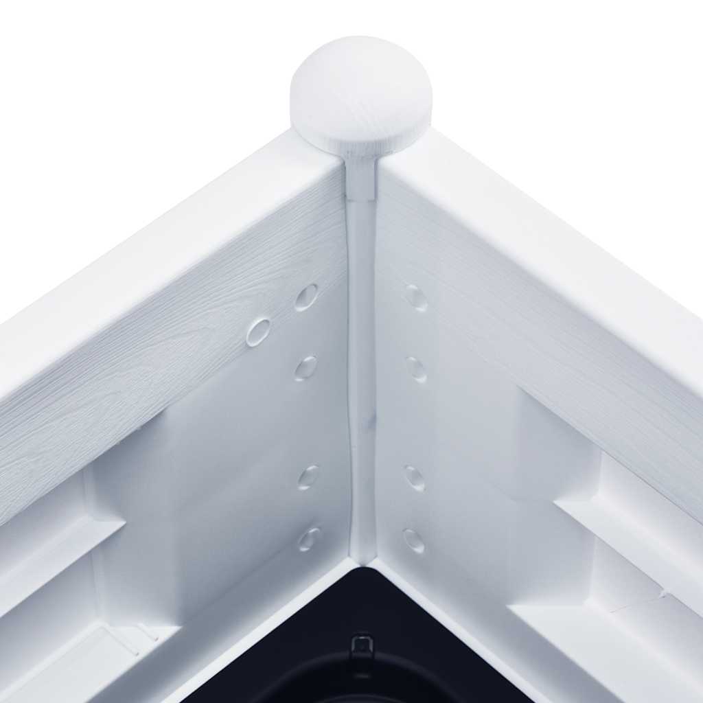 Povišena vrtna gredica PP bijela 100 x 43 x 35 cm