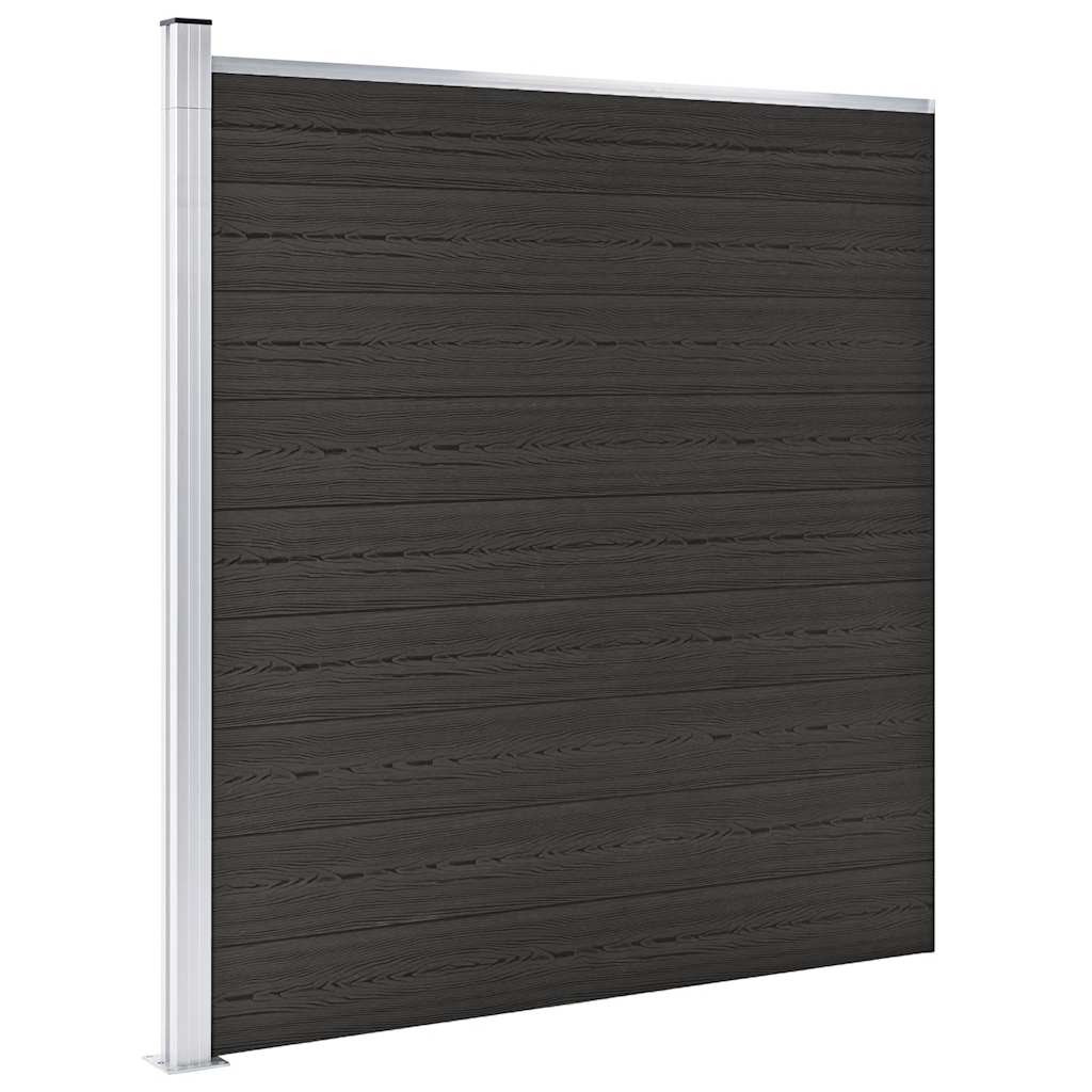Panel za ogradu WPC 175 x 186 cm crni