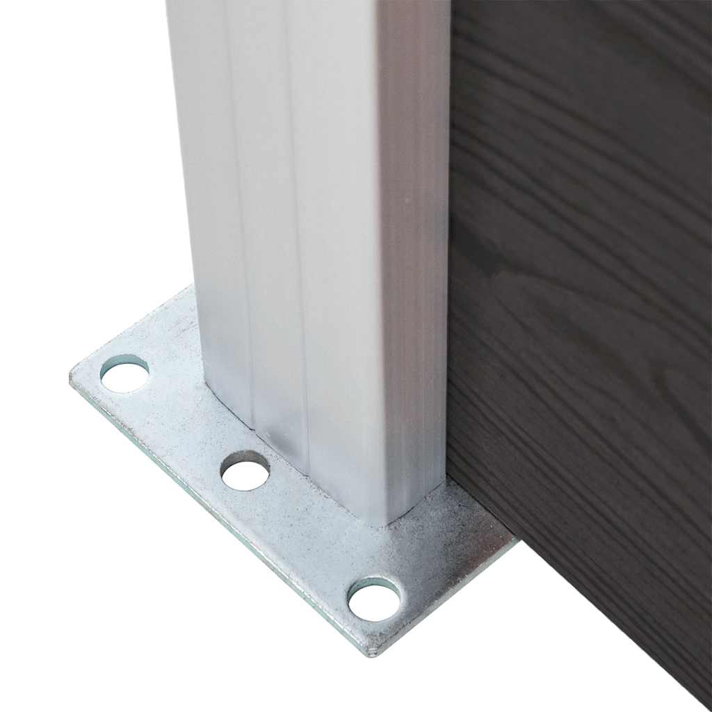 Panel za ogradu WPC 175 x 186 cm crni