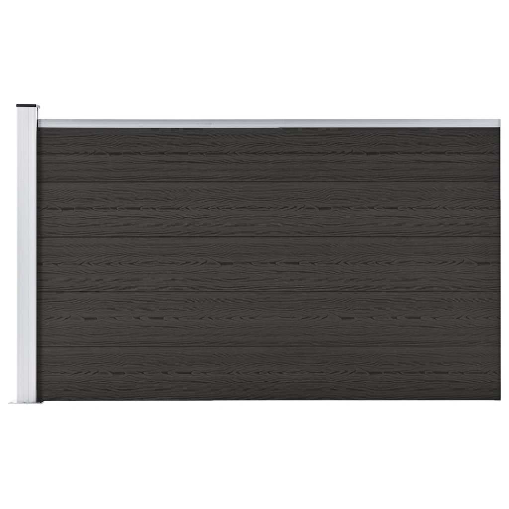 Panel za ogradu WPC 175 x 105 cm crni