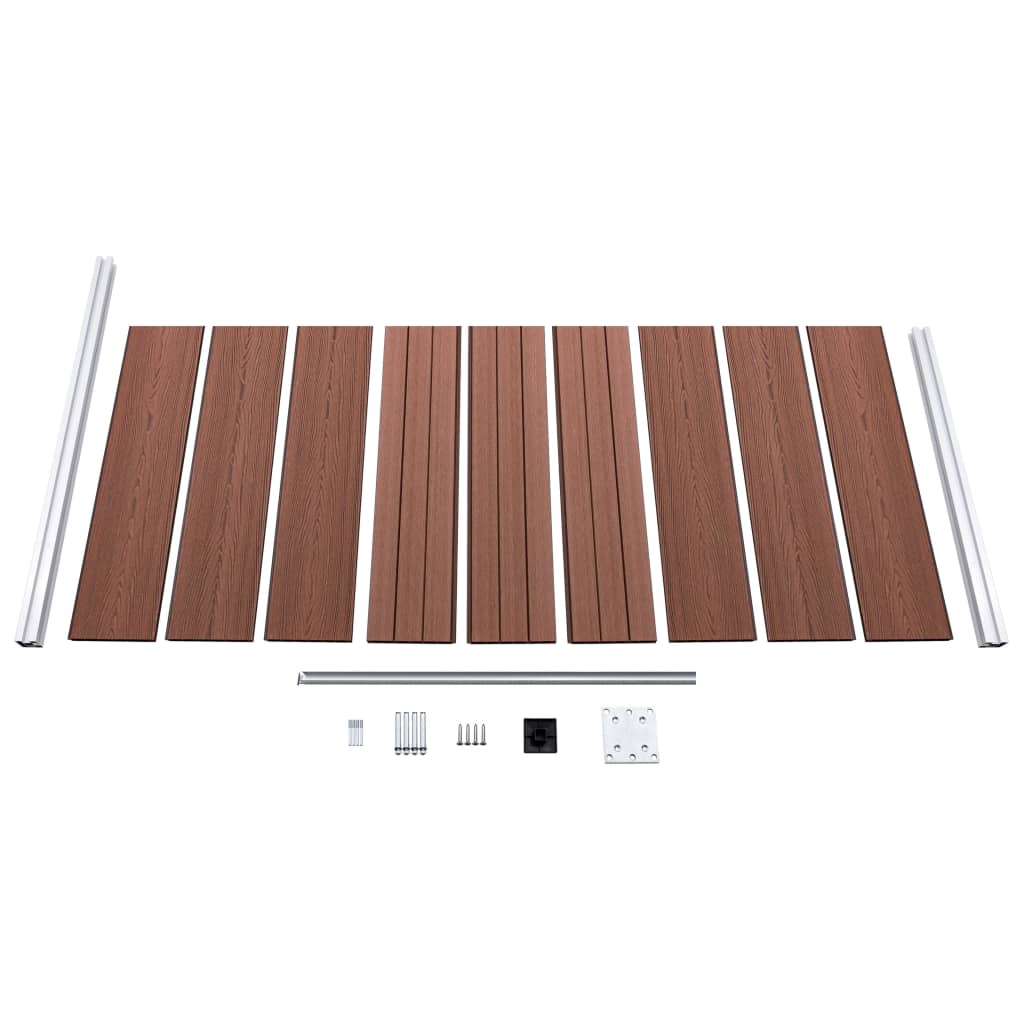 Panel za ogradu WPC 95 x 186 cm smeđi