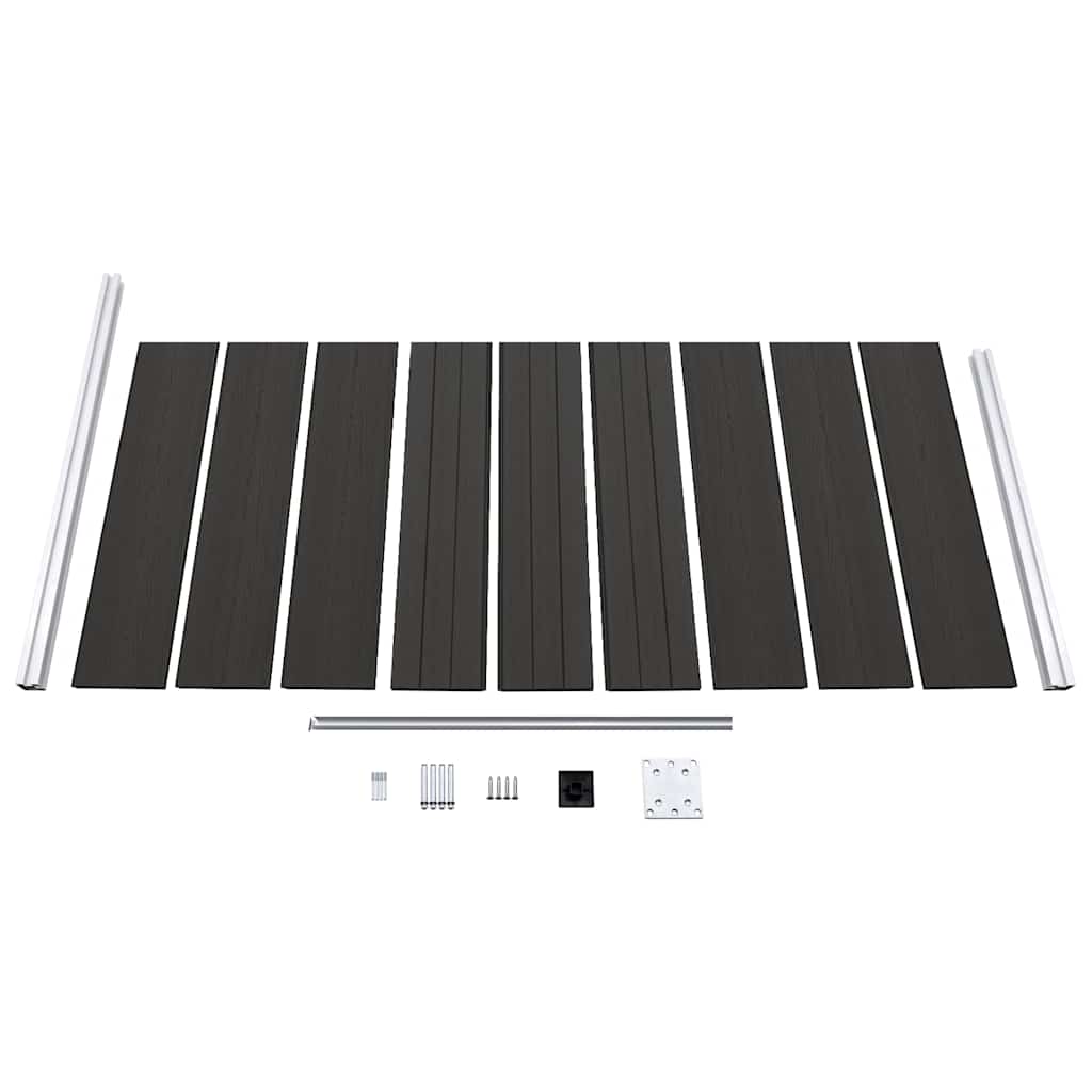 Panel za ogradu WPC 95 x 186 cm crni