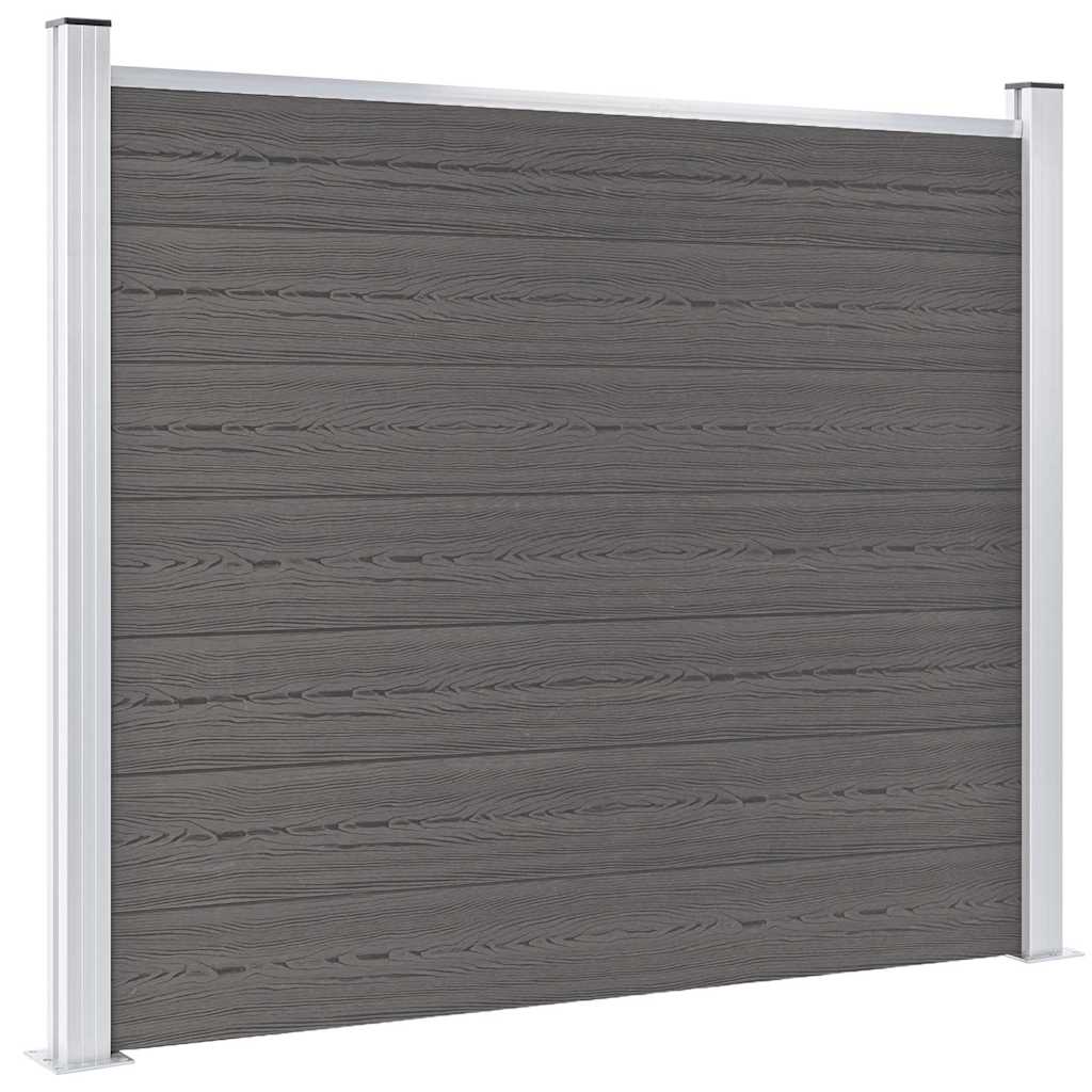 Panel za ogradu WPC 180 x 146 cm sivi