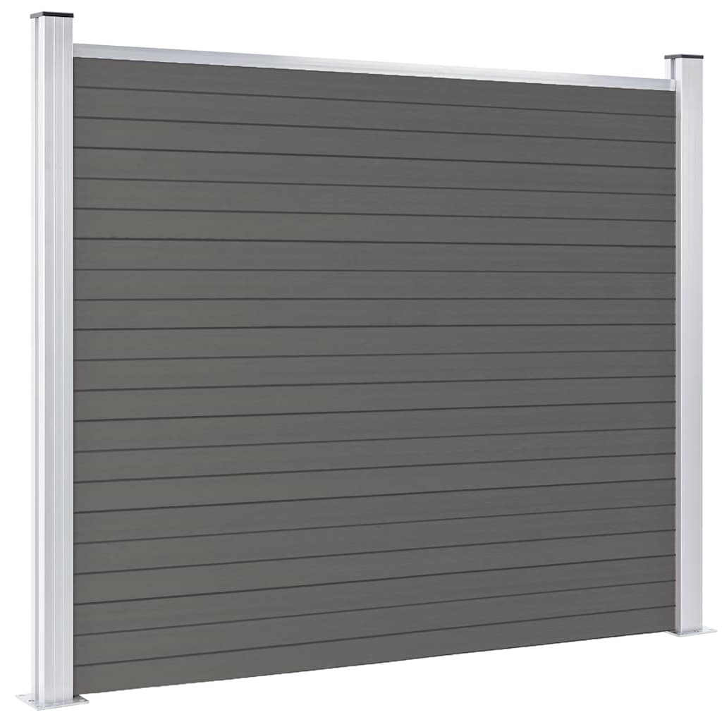 Panel za ogradu WPC 180 x 146 cm sivi