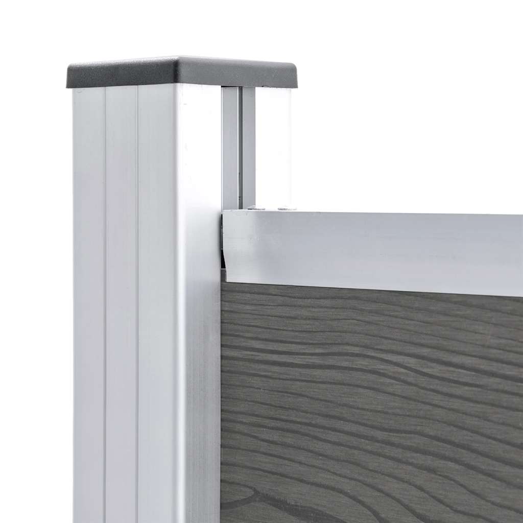 Panel za ogradu WPC 175 x 146 cm sivi