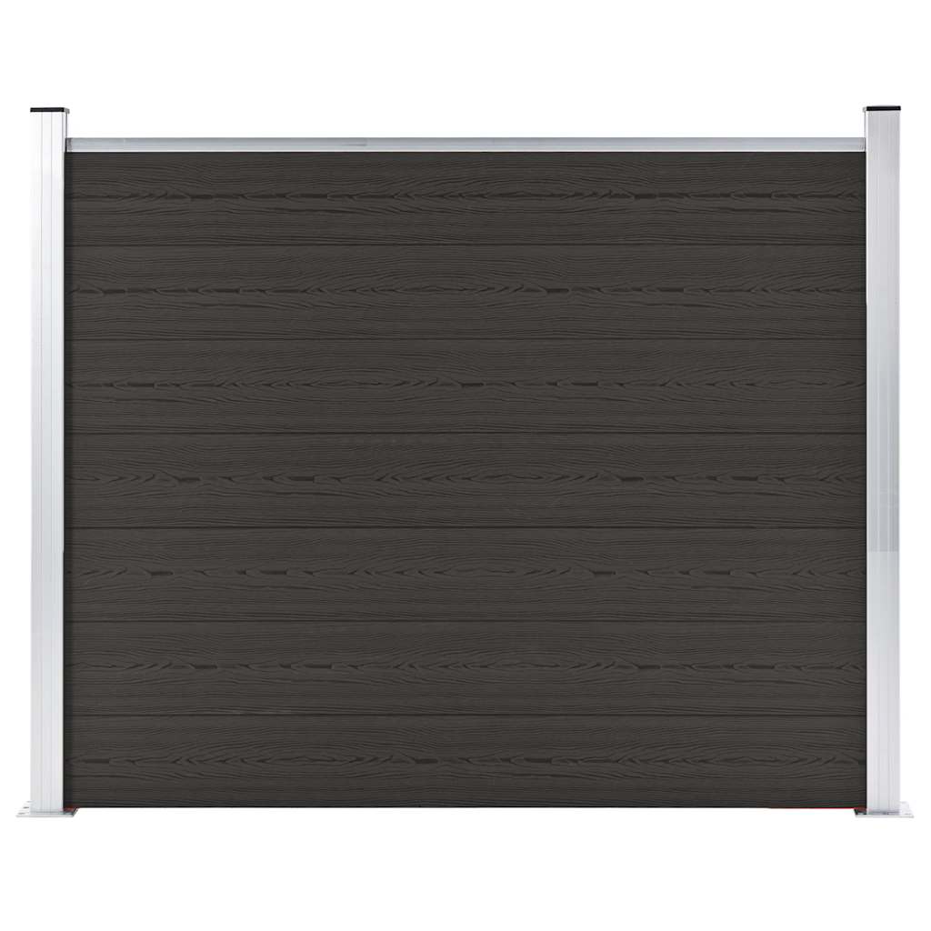 Panel za ogradu WPC 180 x 146 cm crni