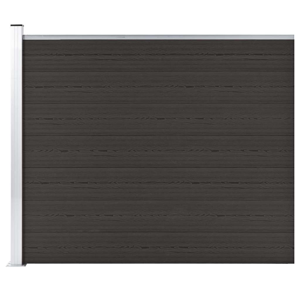 Panel za ogradu WPC 175 x 146 cm crni