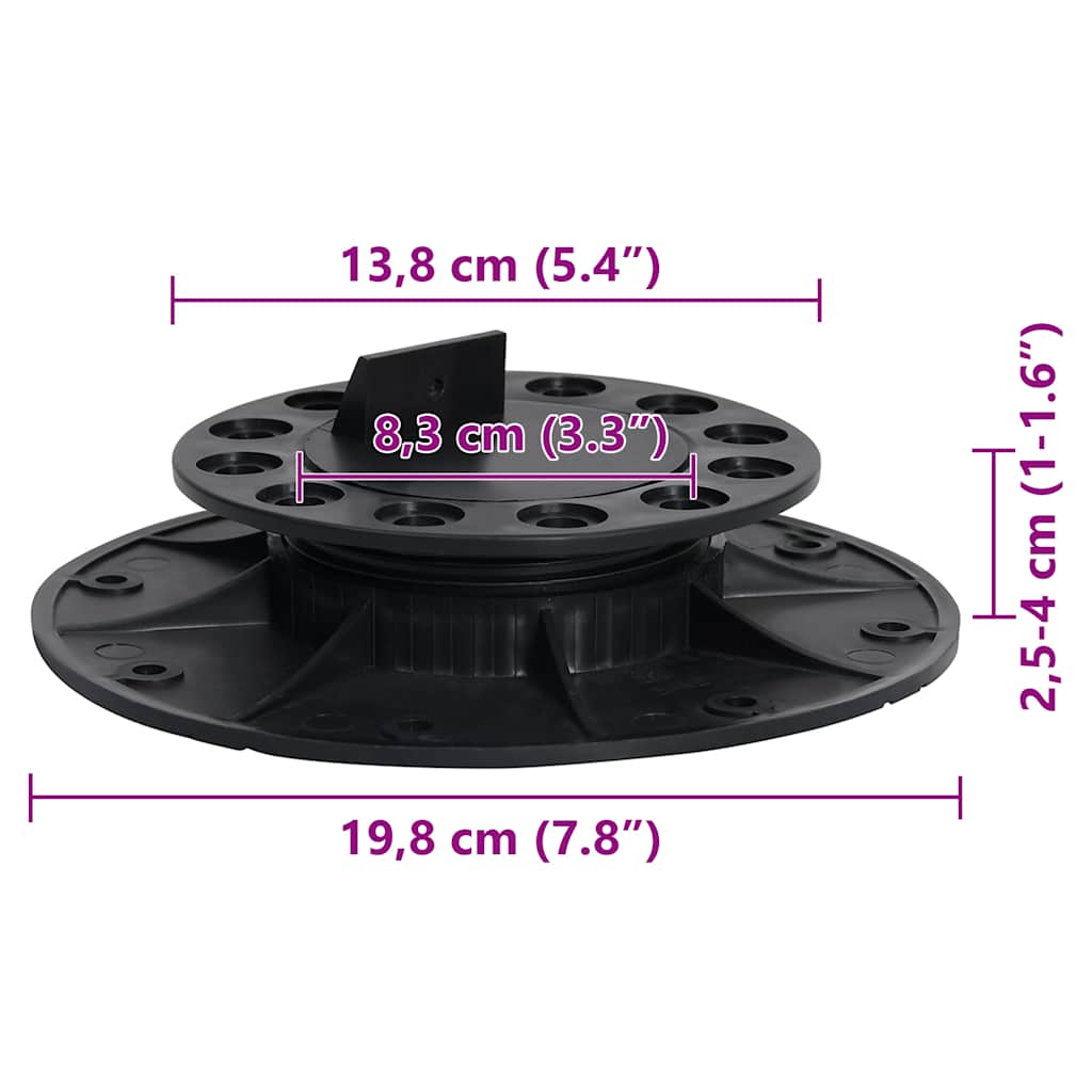 Podesive noge za trijem 10 kom 25 - 40 mm