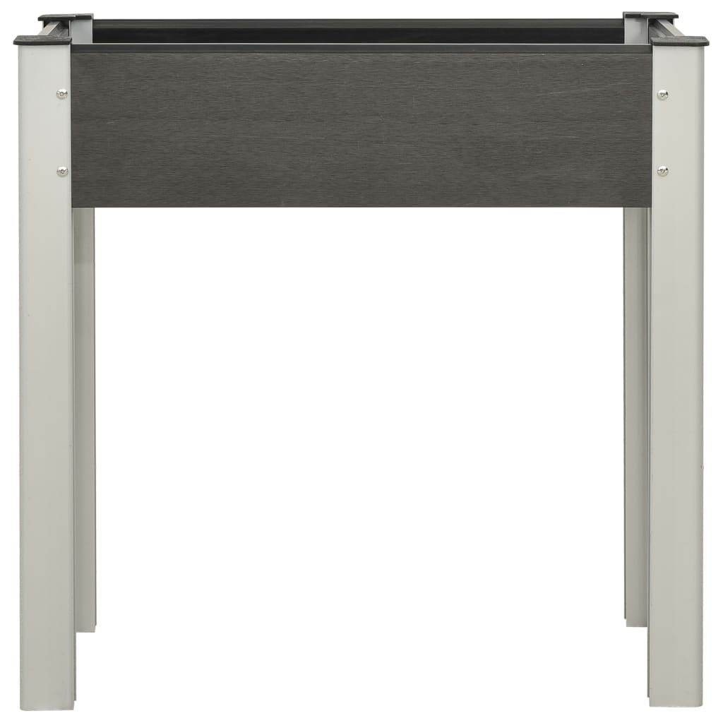 Povišena vrtna gredica 75 x 40 x 75 cm WPC siva