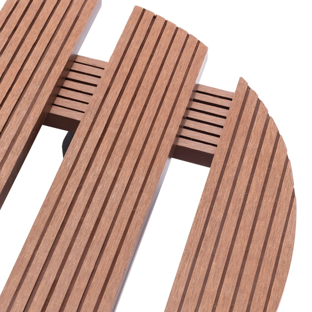 Kolica za biljke 2 kom smeđa Ø 30 x 7,5 cm WPC