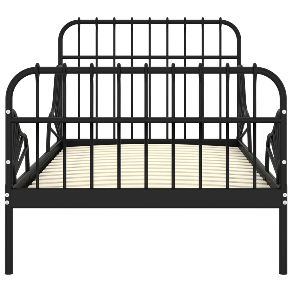 Produživi okvir za krevet crni metalni 80 x 130/200 cm