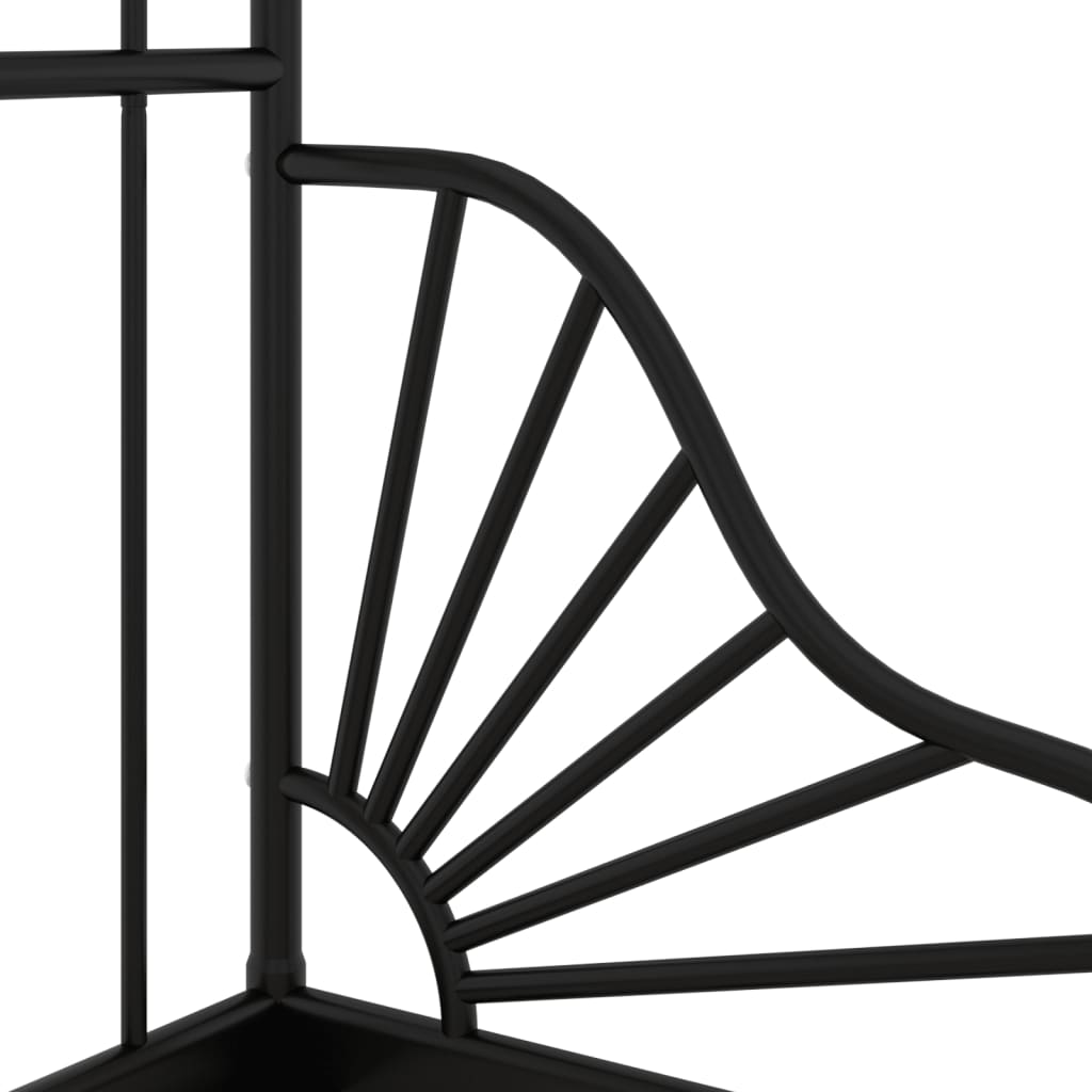 Produživi okvir za krevet crni metalni 80 x 130/200 cm