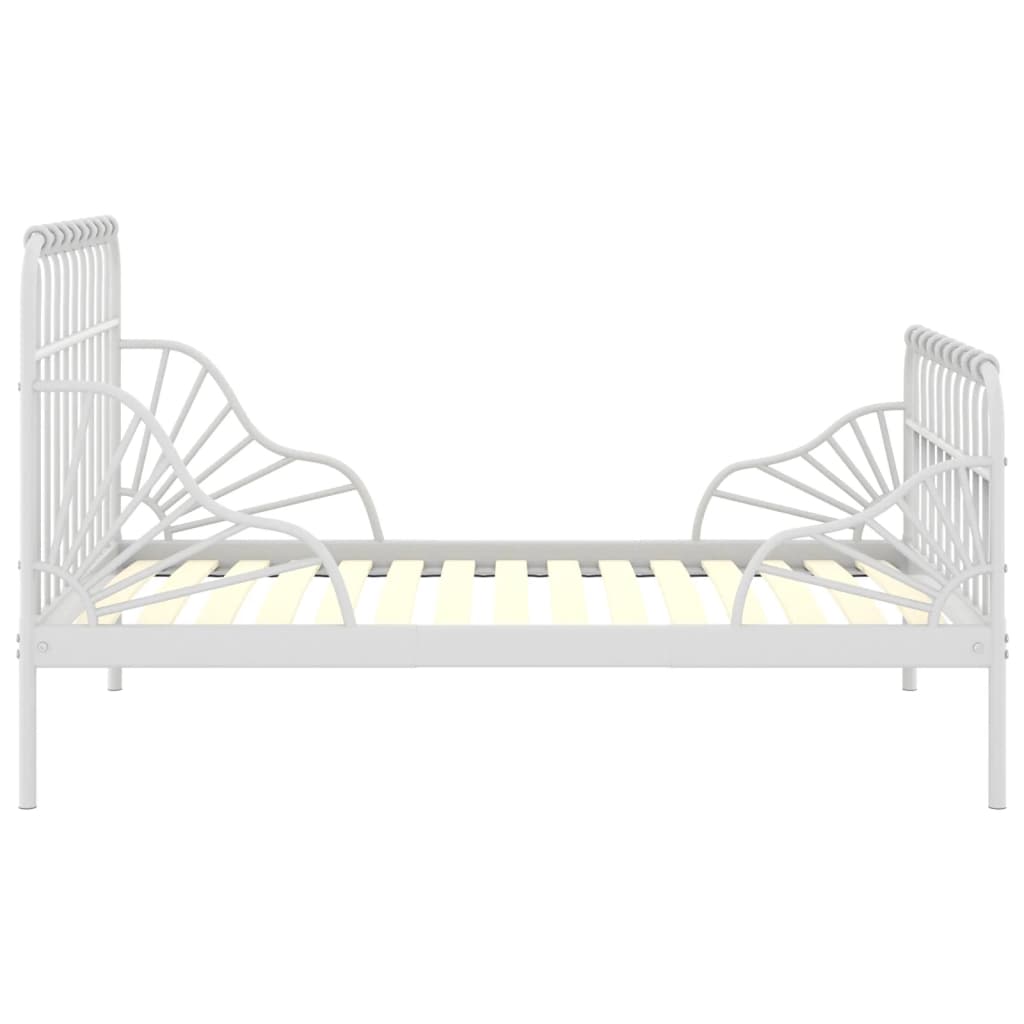 Produživi okvir za krevet bijeli metalni 80 x 130/200 cm