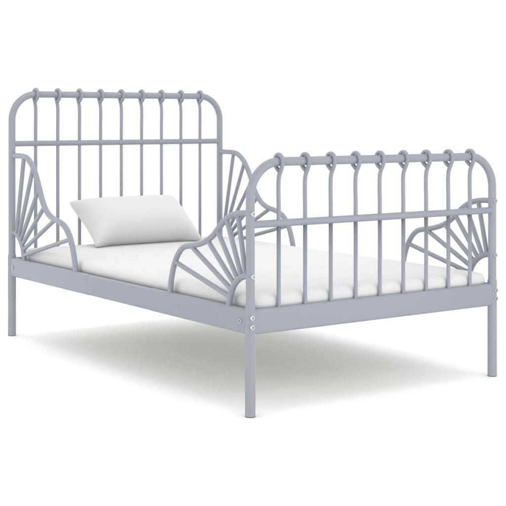 Produživi okvir za krevet sivi metalni 80 x 130/200 cm