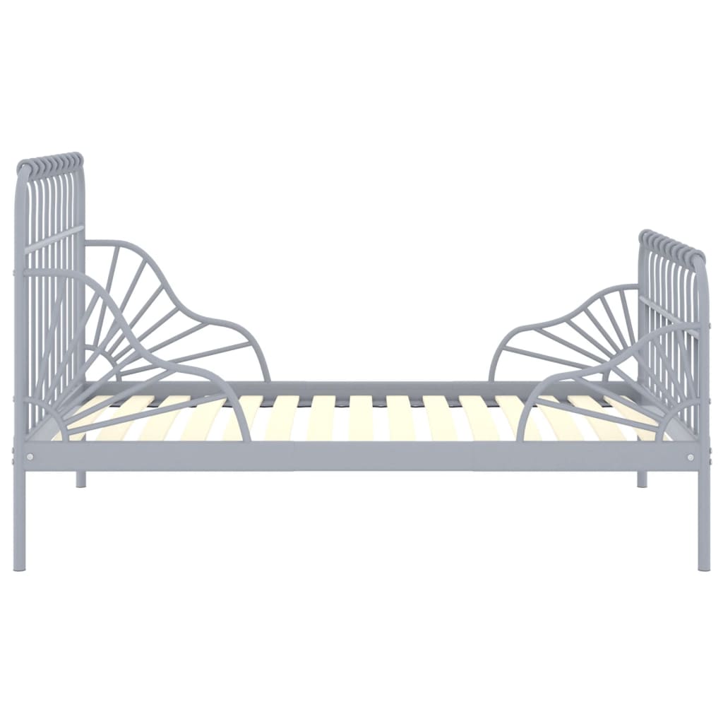 Produživi okvir za krevet sivi metalni 80 x 130/200 cm
