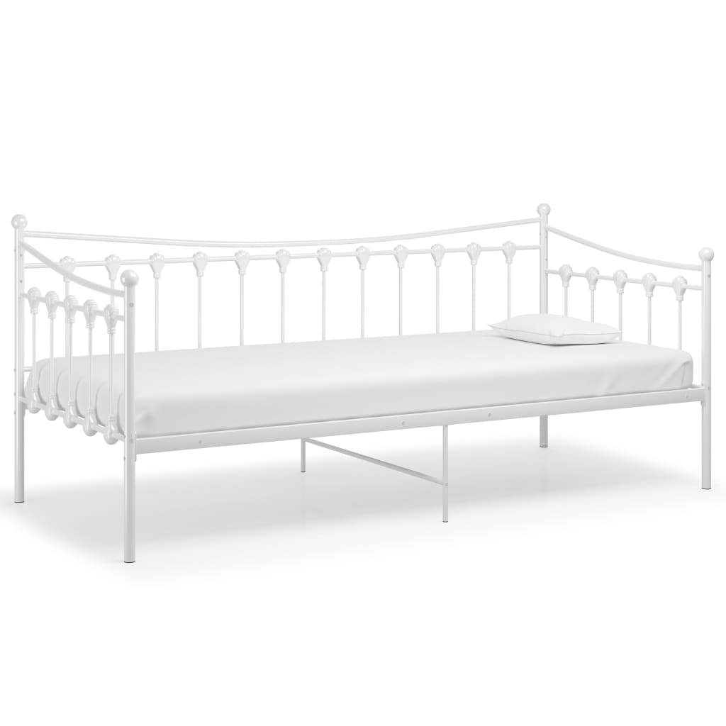 Okvir za krevet na razvlačenje bijeli metalni 90 x 200 cm