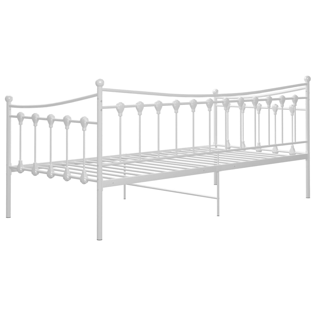 Okvir za krevet na razvlačenje bijeli metalni 90 x 200 cm