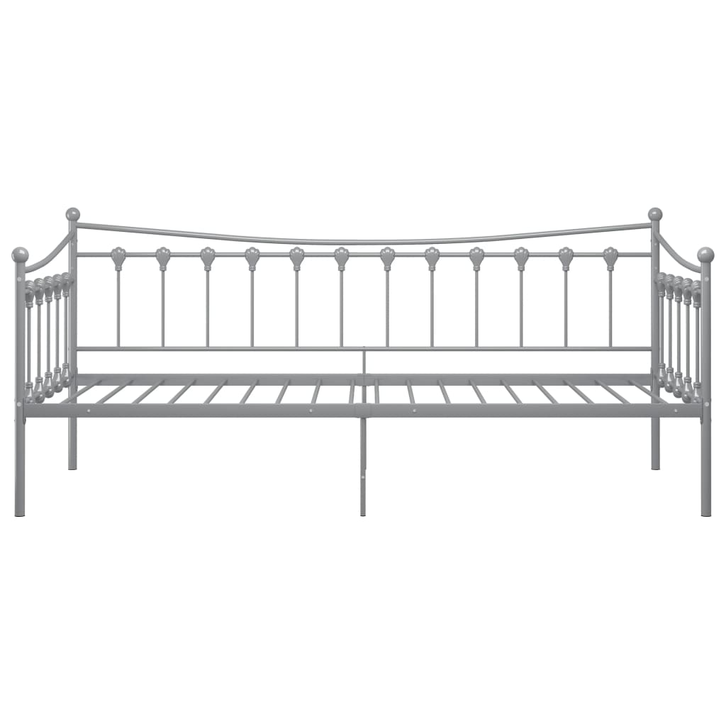 Okvir za krevet na razvlačenje sivi metalni 90 x 200 cm