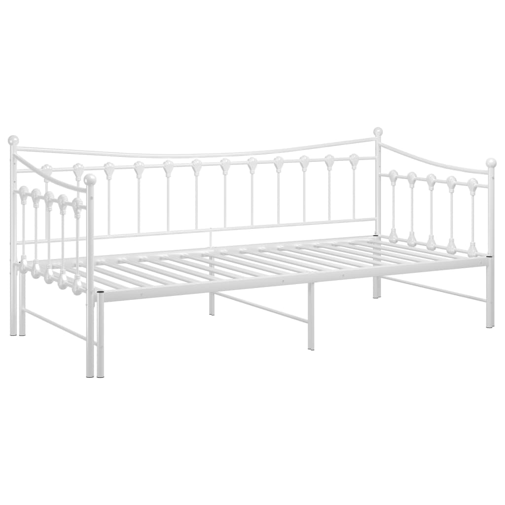 Okvir za krevet na razvlačenje bijeli metalni 90 x 200 cm