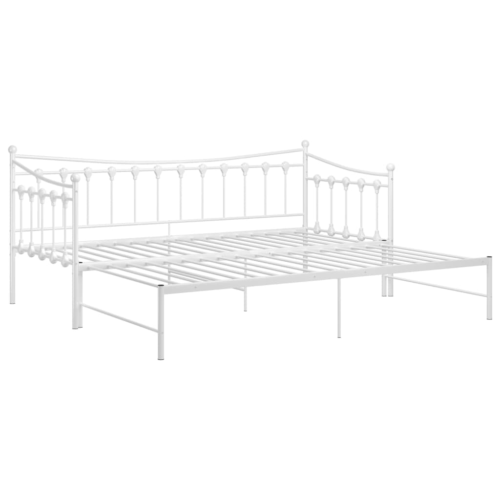 Okvir za krevet na razvlačenje bijeli metalni 90 x 200 cm
