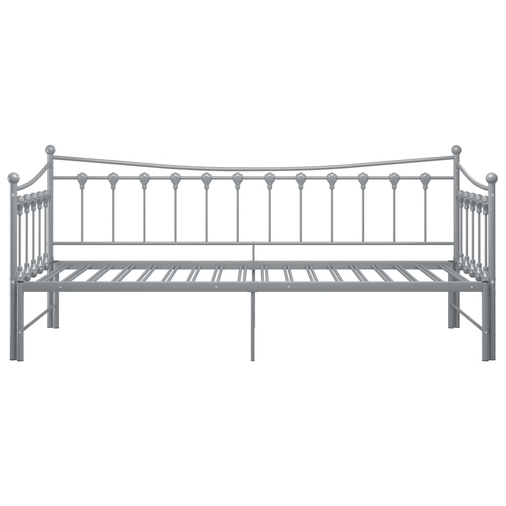 Okvir za krevet na razvlačenje sivi metalni 90 x 200 cm