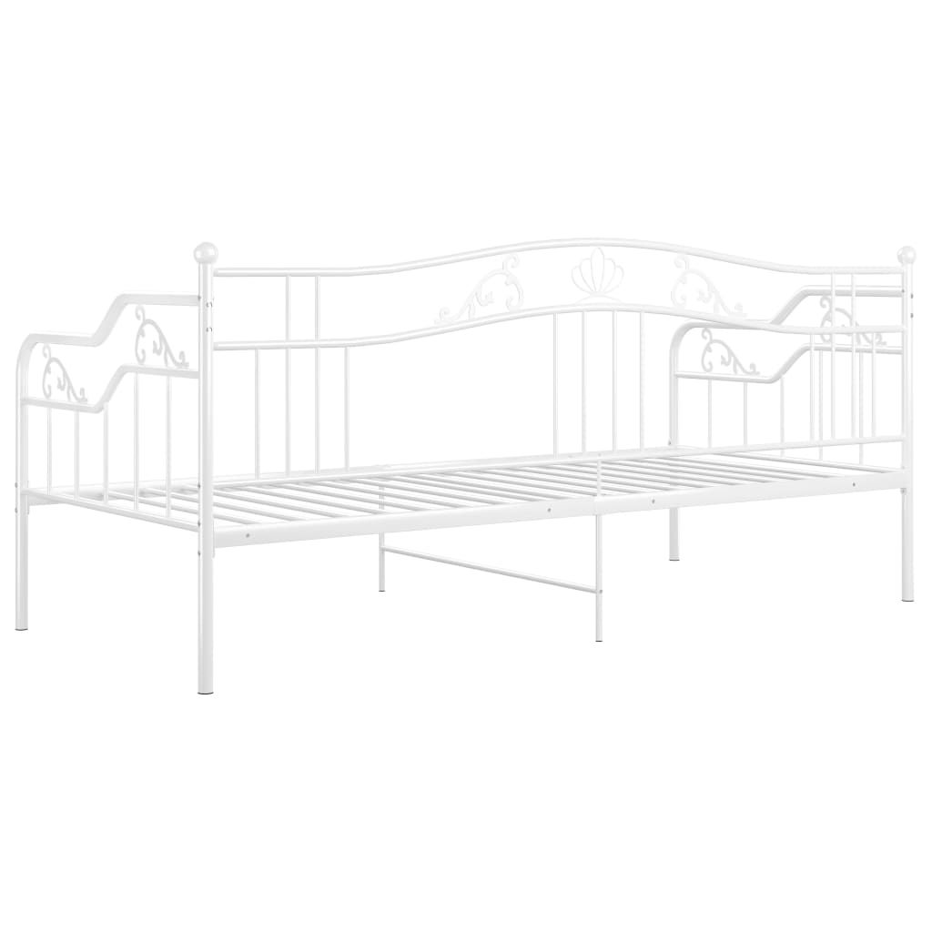 Okvir za krevet na razvlačenje bijeli metalni 90 x 200 cm