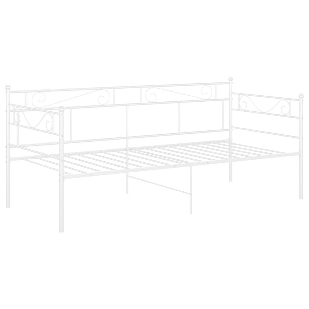 Okvir za krevet na razvlačenje bijeli metalni 90 x 200 cm